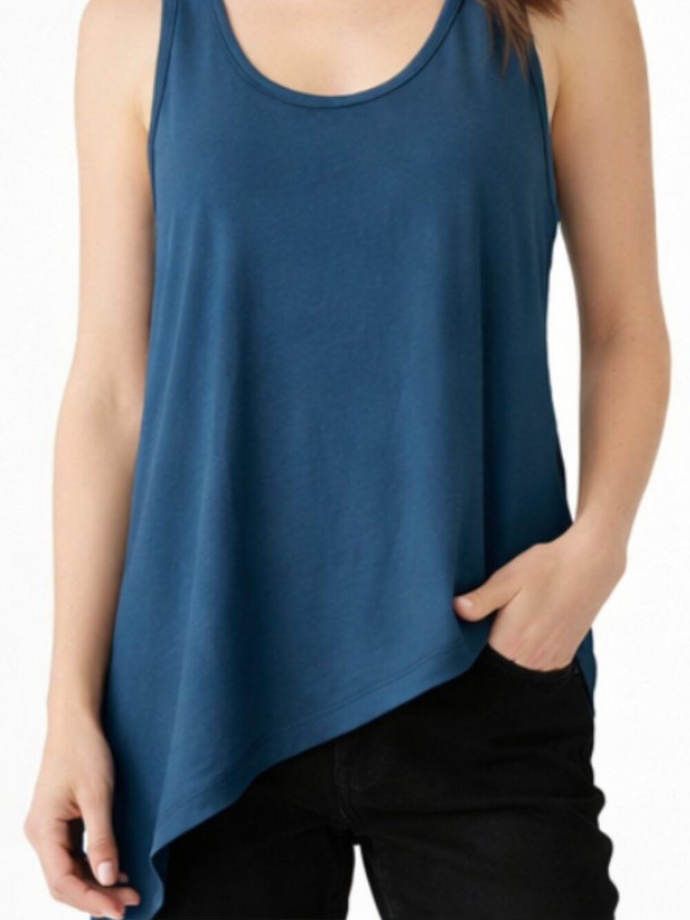 All Saints Asymmetrical Tank Top - Teal